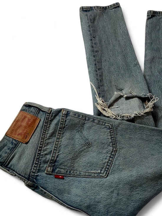 Levi's Denim - Distressed Levi’s 501 Light Wash Ripped Denim Jeans • SIZE - XXS / W24 L28